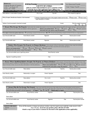 Minnesota Homestead Classification Application