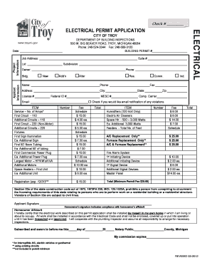 Electrical Permit Application