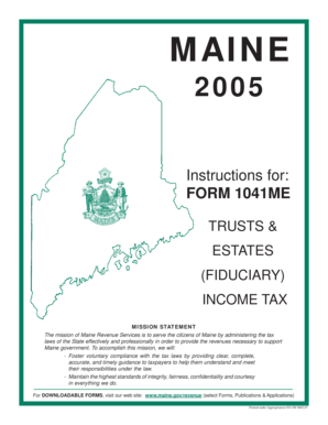 Maine Fiduciary Income Tax Form 1041ME