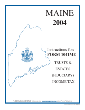 Maine Fiduciary Income Tax Form 1041ME