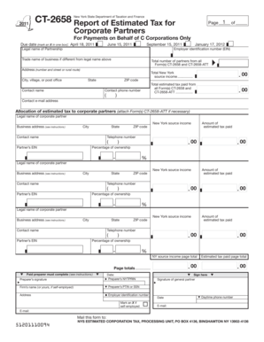 New York State CT-2658 Form