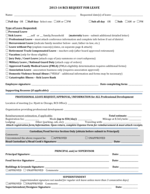 RCS Request for Leave Form