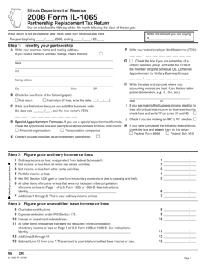 Illinois Partnership Replacement Tax Return