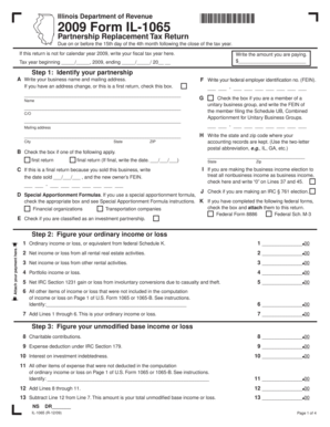 Illinois Partnership Replacement Tax Return