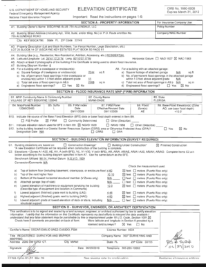 FEMA Elevation Certificate