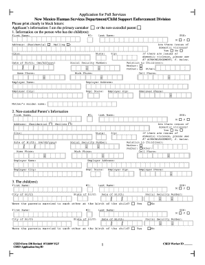New Mexico Child Support Enforcement Application