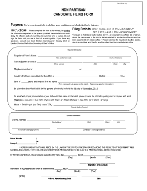 Nebraska Nonpartisan Candidate Filing Form