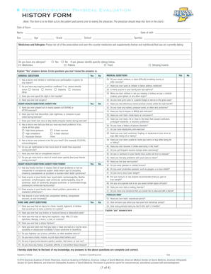 IHSAA Preparticipation Physical Evaluation Form