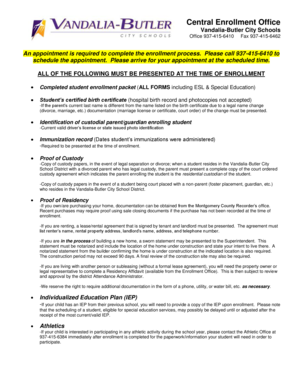 Student Enrollment Form