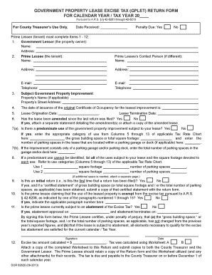 Arizona Government Property Lease Excise Tax Return Form