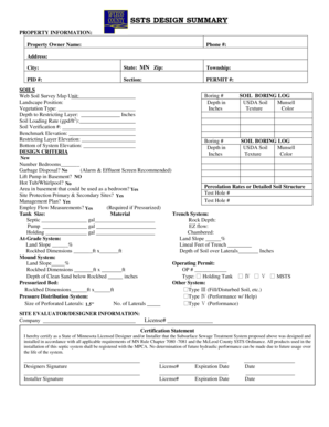 Minnesota Septic System Design Summary