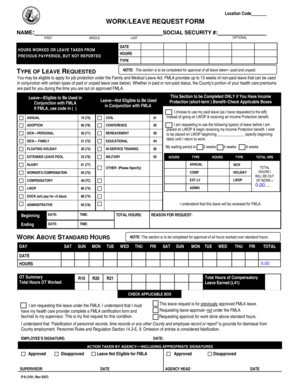 Work Leave Request Form