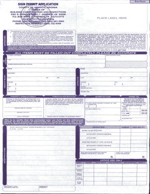 Sign Permit Application