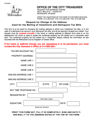 Request for Address Change