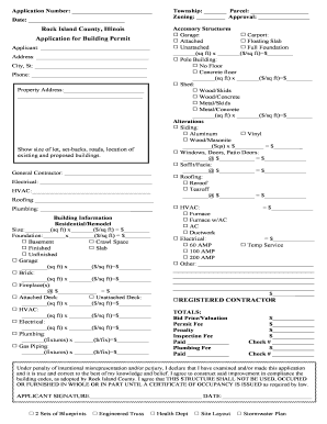Rock Island County Building Permit Application
