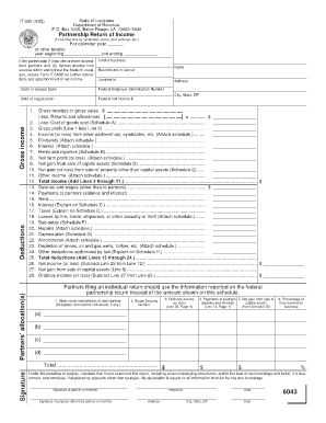 Louisiana Partnership Return of Income