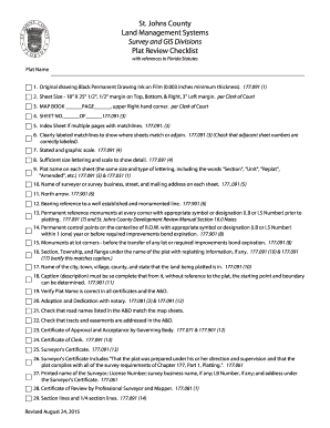 Ppe maintenance checklist - Plat Review Checklist - St Johns County Government - co st-johns fl