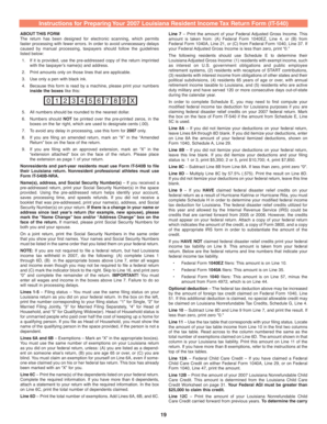 2007 Louisiana Resident Income Tax Return Form IT-540