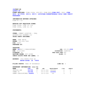 US Federal Form 1040A