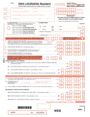Louisiana IT-540 2004 Tax Form