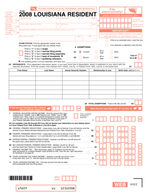 Louisiana IT-540 Tax Form