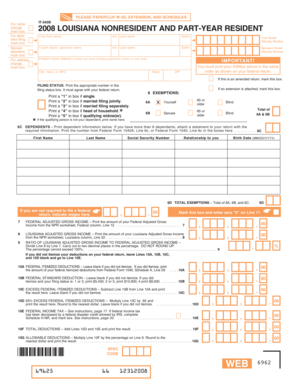 Louisiana IT-540B Nonresident and Part-year Resident Tax Form