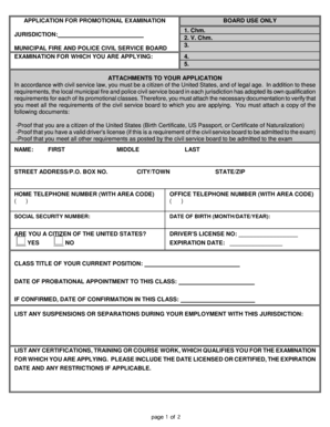 Promotional Examination Application