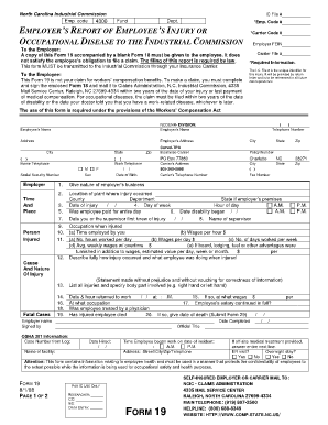 North Carolina Form 19