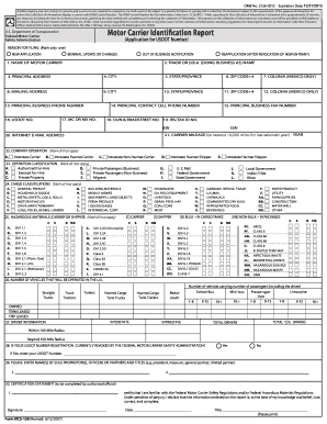Motor Carrier Identification Report MCS-150