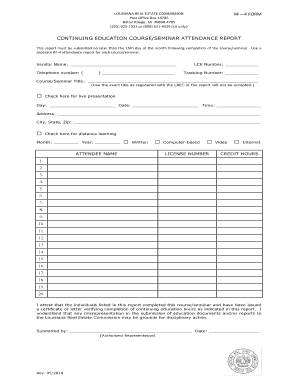 Louisiana Real Estate Commission RF-4 Form
