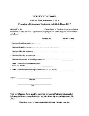 Ohio Referendum Petition Certification