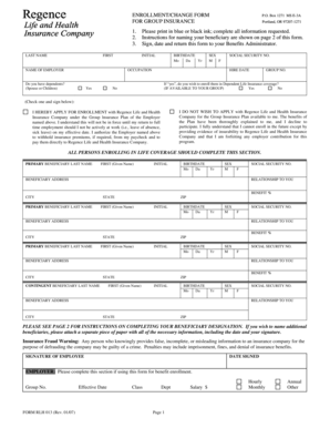 Group Insurance Enrollment Form