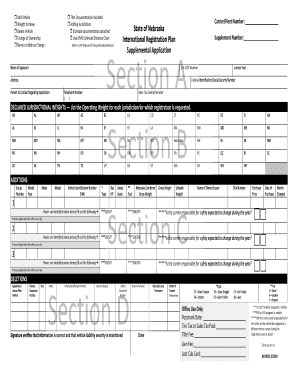 Nebraska International Registration Plan Supplement