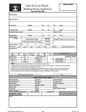 Building Permit Application