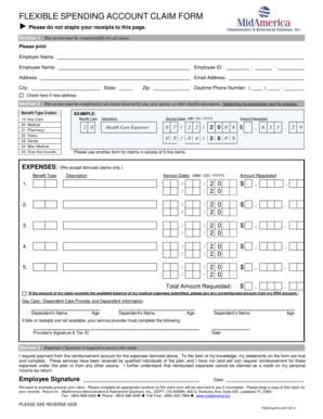 Flexible Spending Account Claim Form