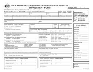 South Washington County Schools Enrollment Form