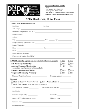 NPPA Membership Order Form