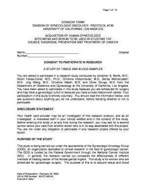 Fillable Online obgyn medsch ucla Consent form division of gynecologic ...