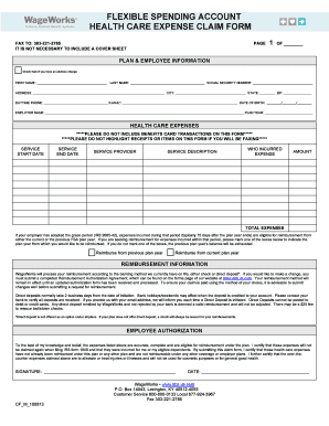 Health Care Expense Claim Form