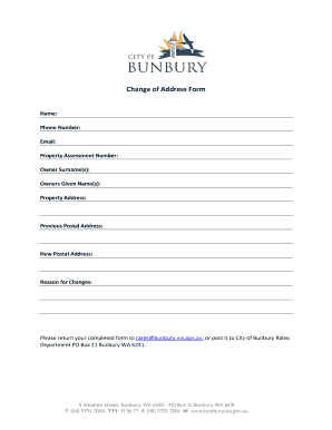 Change of Address Form