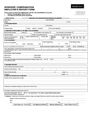 Workers’ Compensation Employer’s Report Form