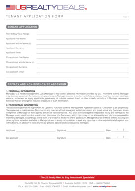 Tenant Application Form
