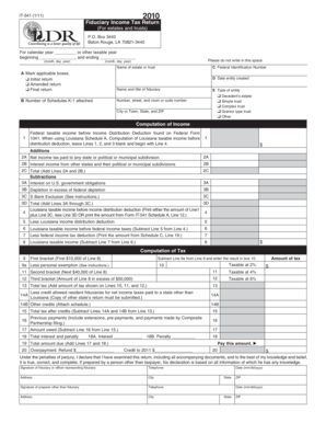 Louisiana Fiduciary Income Tax Return