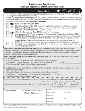 Michigan Assistance Application