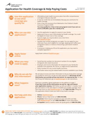 Health Coverage Application Form