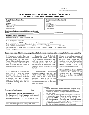 Fillable Online lcra No Permit Determination Form REV2010.doc. Between 1990 and 2010, no other ...