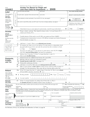 2009 Form 1040EZ - VITA - vita-volunteers