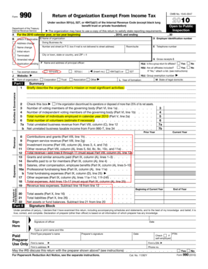 Form 990 Return of Organization Exempt From Income Tax