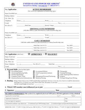 USPS Active Membership Application