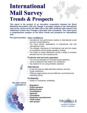 International Mail Survey Report